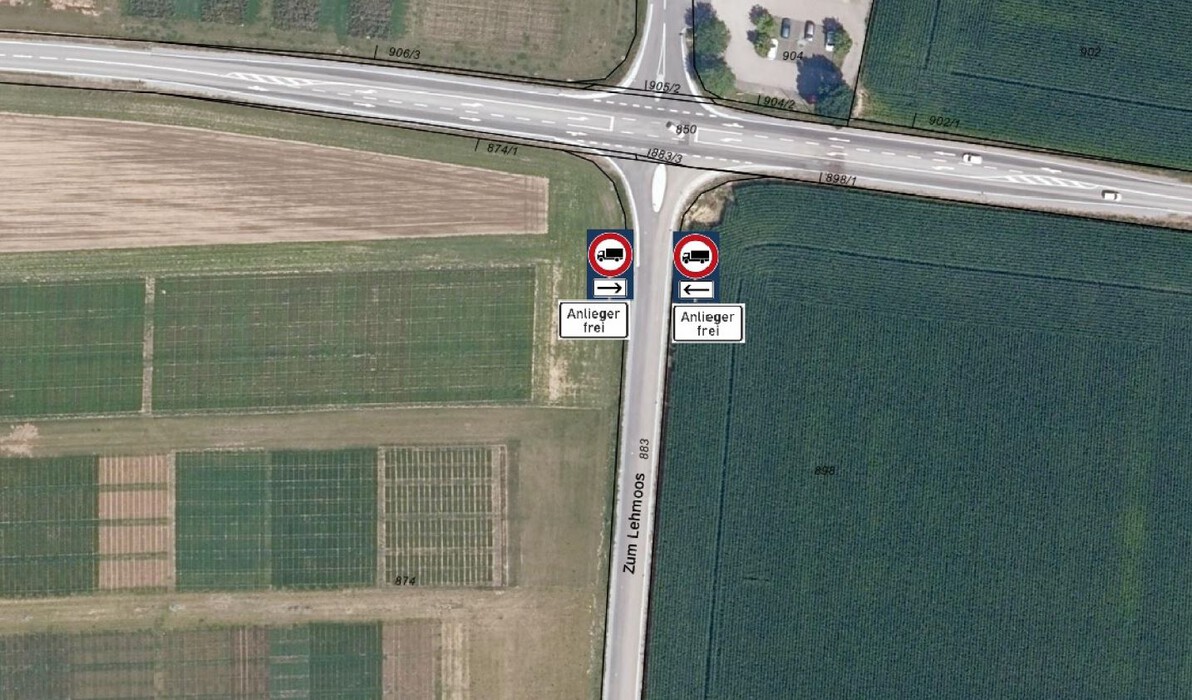 Durchfahrtsverbot LKW Zum Lehmoos