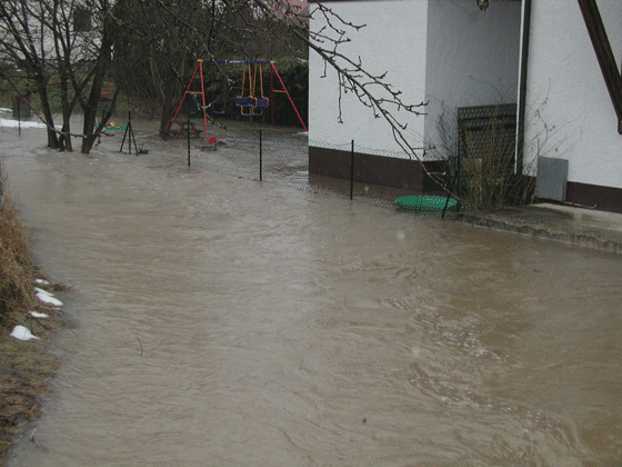 Steinachbach bei Hochwasser